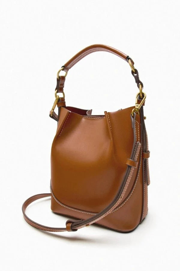 Enora Crossbody Bag - Canvas & PU Leather Minimalist Carry - Image 10