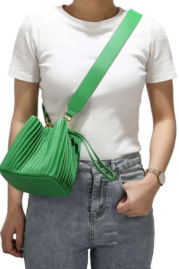Celina Shoulder Bag - PU Leather Structured Convertible Carry - Image 9