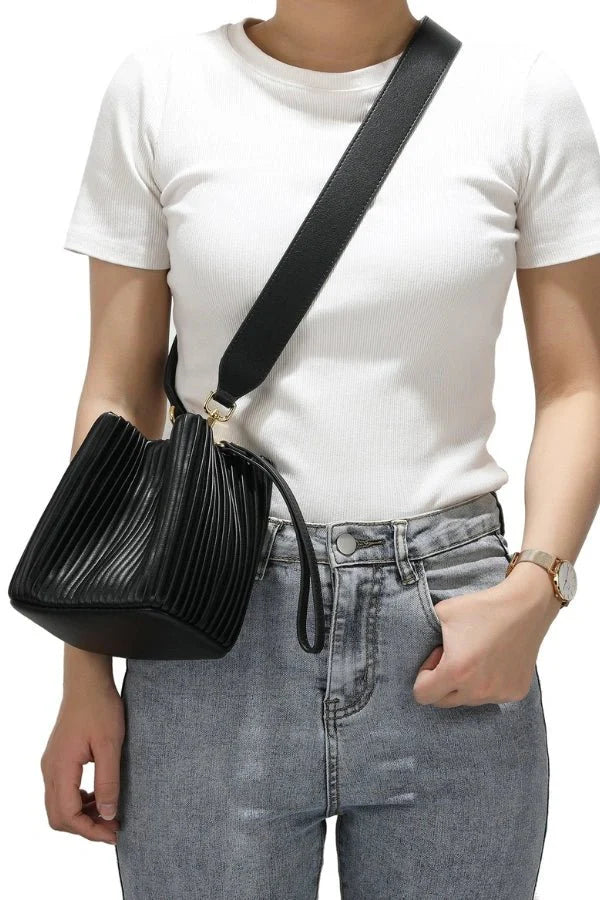 Celina Shoulder Bag - PU Leather Structured Convertible Carry - Image 12
