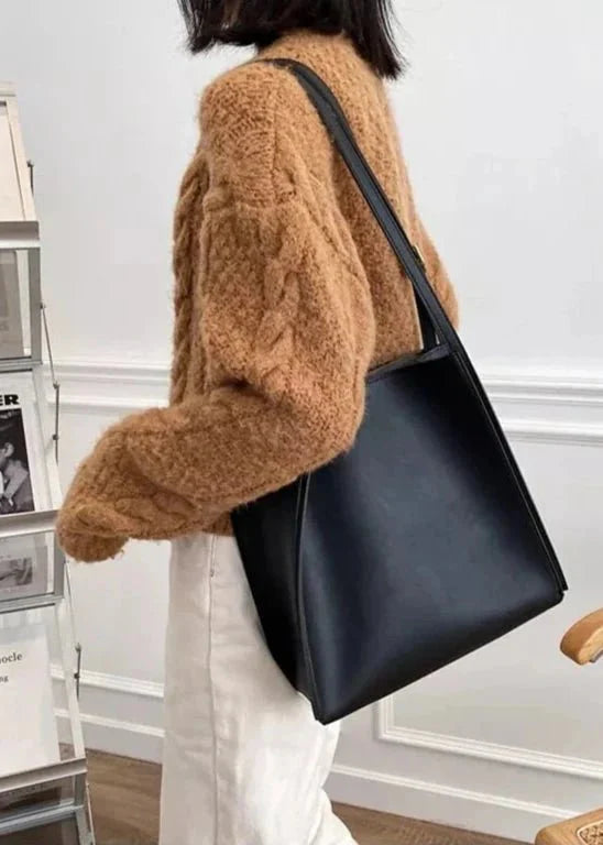 Sari Tote Bag - PU Leather Structured Everyday Carry - Image 3