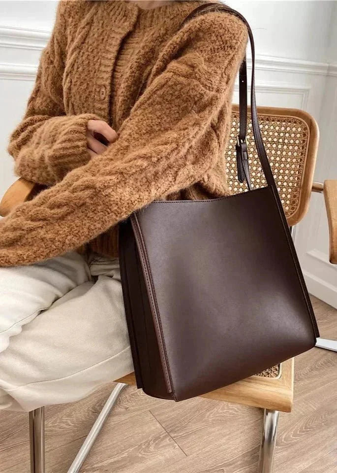 Sari Tote Bag - PU Leather Structured Everyday Carry - Image 8